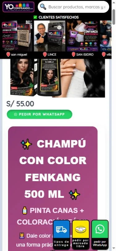 Versión móvil responsive de Yocomprando